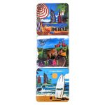 Dubai Souvenir Coaster Fridge Magnet Set of 6 Pcs – Beaches & Camel Vibes