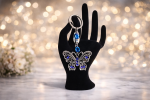 blue eye keychain butterfly