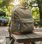 blue eye keychain seahorse