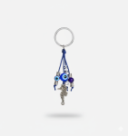 blue eye keychain seahorse