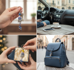 blue eye keychain owl