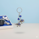 blue eye keychain elephant