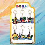 Souvenir Keychain Soft PVC 6 Pcs Dubai # 02
