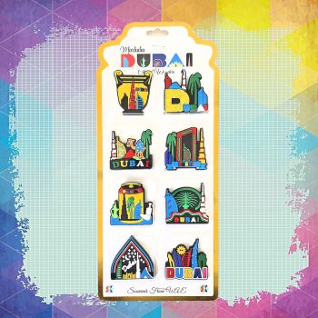 Fridge Magnet PVC 8pcs set, 50x50mm Assorted