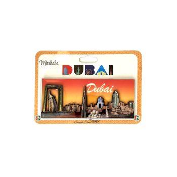 Dubai UAE MDF Magnet 1 Pc – Perfect Dubai View Design in Orange