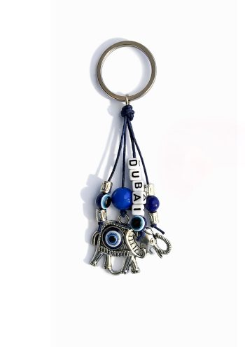 Blue Eye Keychain Elephant Design