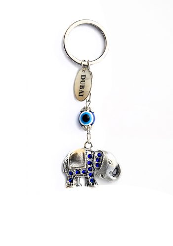 Blue Eye Keychain with Elephant