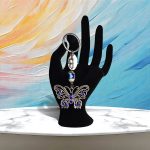 blue eye keychain butterfly