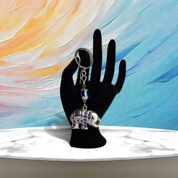 Blue Eye Keychain with Elephant