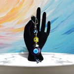 blue eye keychain hanging