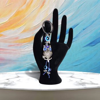 Blue Eye Keychain Owl design