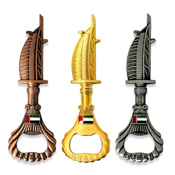 Dubai Metal Bottle Opener Burj Al Arab Fridge Magnet assorted color (1 pc)