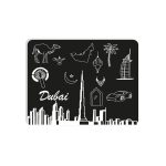 Dubai Bubble Fridge Magnet Black & White