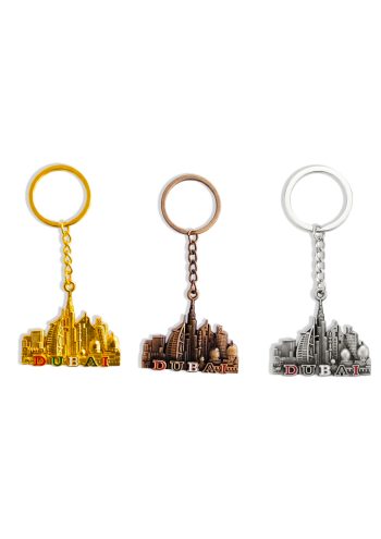 Dubai Metal Keychain - Dubai Skyline 3pcs