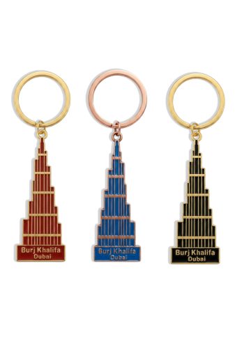 Metal Keychain Burj Khalifa  3pcs