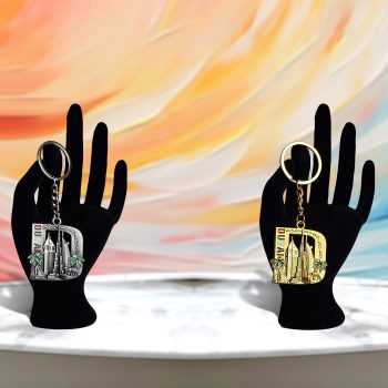 Souvenir Metal  Keychain  D Font 2pcs