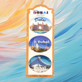 Foil Fridge Magnet 3pcs Set  Oval Assorted