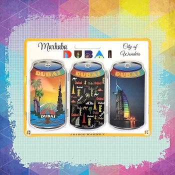 Dubai Foil Fridge Magnet 3pcs Can Shape