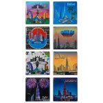 8pcs Premium Foil Fridge Magnet Dubai Souvenir 01