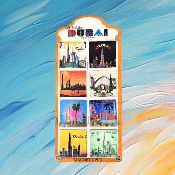 Dubai Souvenir Foil Fridge Magnet 8pcs 01