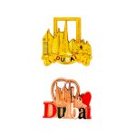 Dubai Metal Magnet 2pcs God & Rose Gold Polish