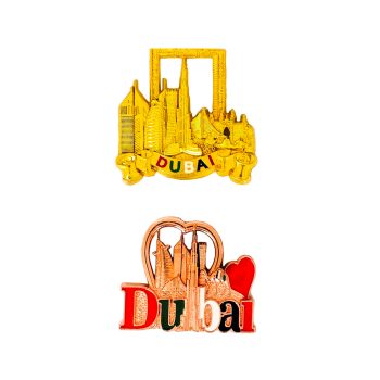 Dubai Metal Magnet 2pcs God & Rose Gold Polish