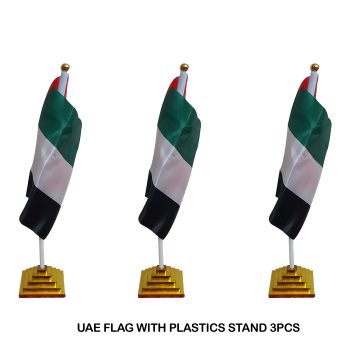 UAE FLAG with stand  3pcs (10 sets)