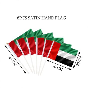 6pcs UAE Satin FLAG 30x20cm