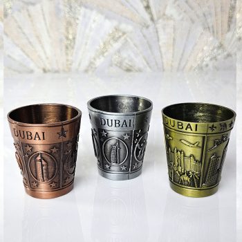 Dubai Metal Short Glass – 3pcs Assorted