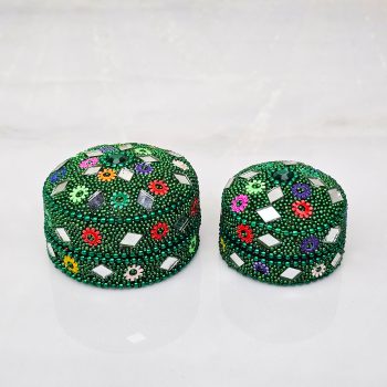 Decoration Box Handmade set 0f 2 pcs Green