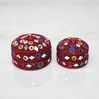 Decoration Box Handmade set 0f 2 pcs Red