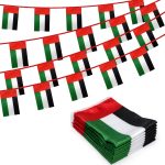 (10sets) UAE bunting Flag  21x14cm,10 pcs flag  on 4 meter rope