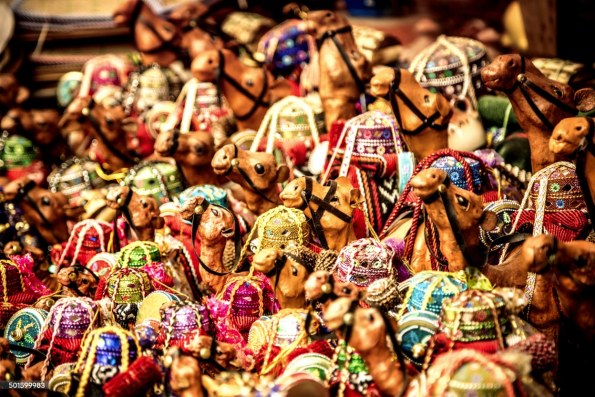 In Dubai, camel figurines are reasonably priced keepsakes.