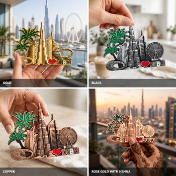 Dubai Souvenir Metal Magnet Assorted color